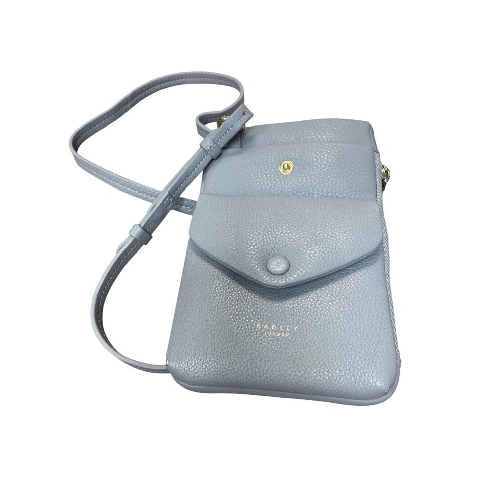 Radley London Authentic Womans Grey Leather Mallow street Phone Crossbody SKU 95